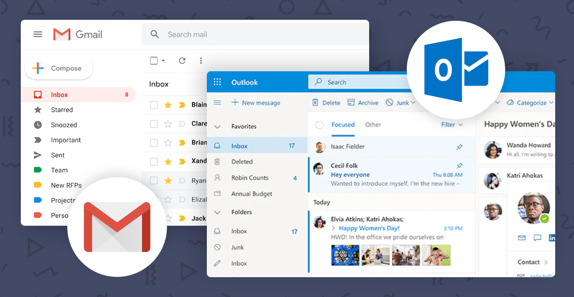 gmail vs outlook for business